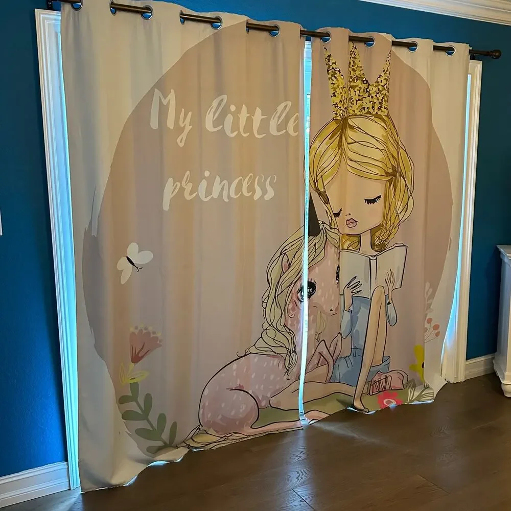My Little Princess Pony Panel Curtains Grommet 2 Panels Brighter than Photos!